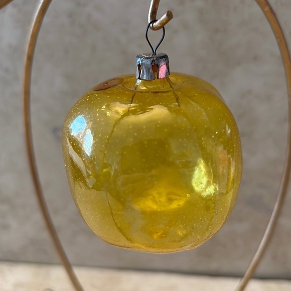 Old Vintage Christmas Unsilvered Apple Ornament Poland - Picture 1 of 7